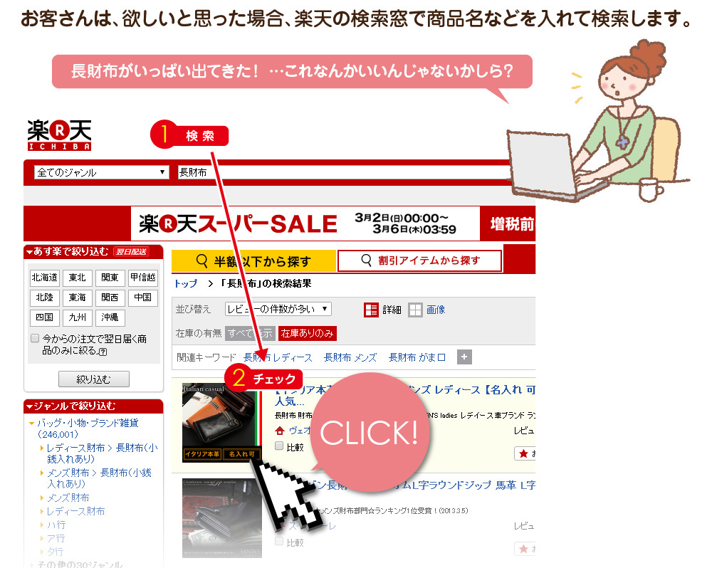 カテゴリ商品表示システム