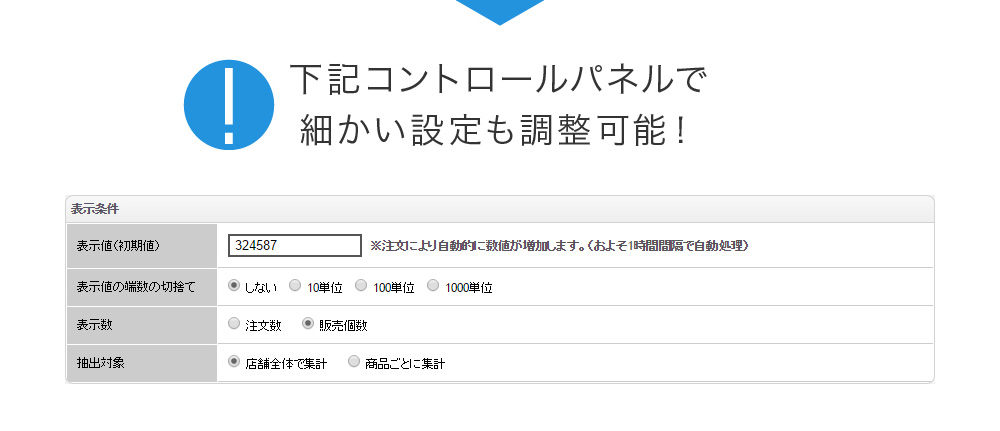 累計注文数表示システム
